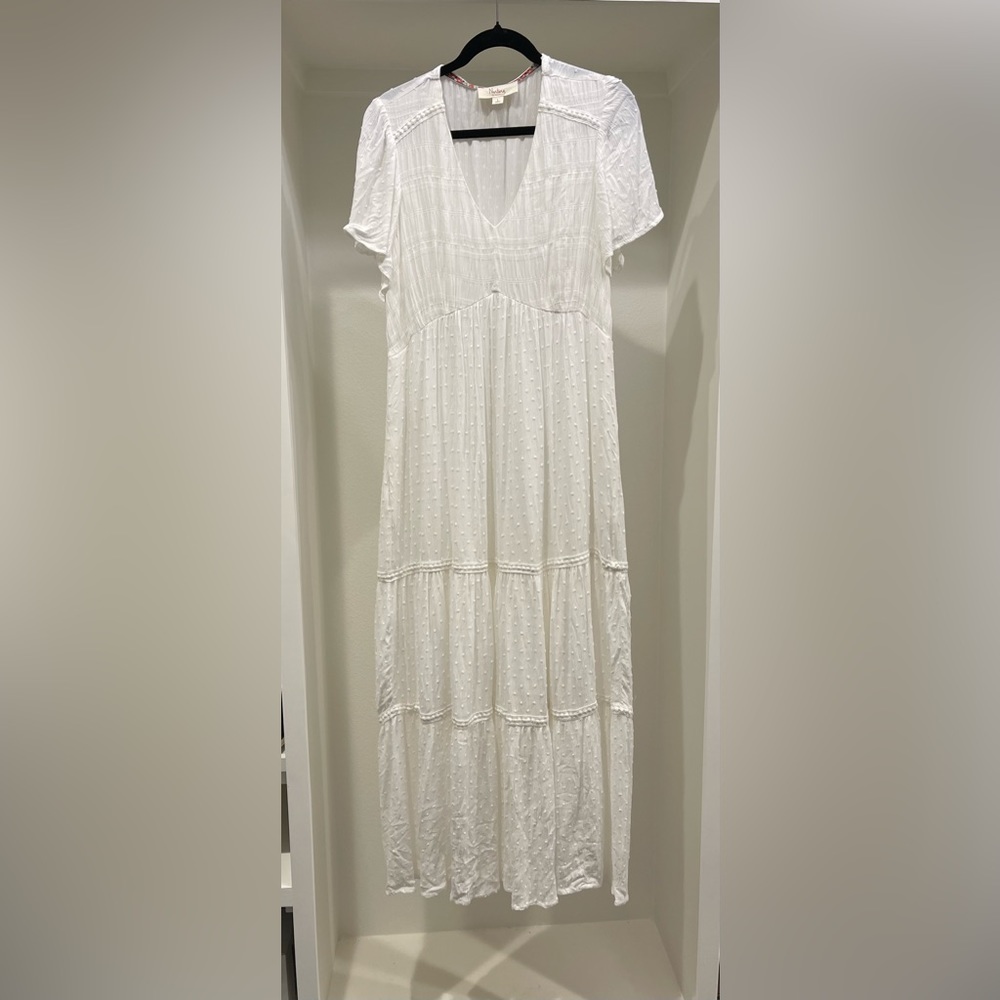 Nurture by Westbound V-neck Short Sleeved Maxi Dress